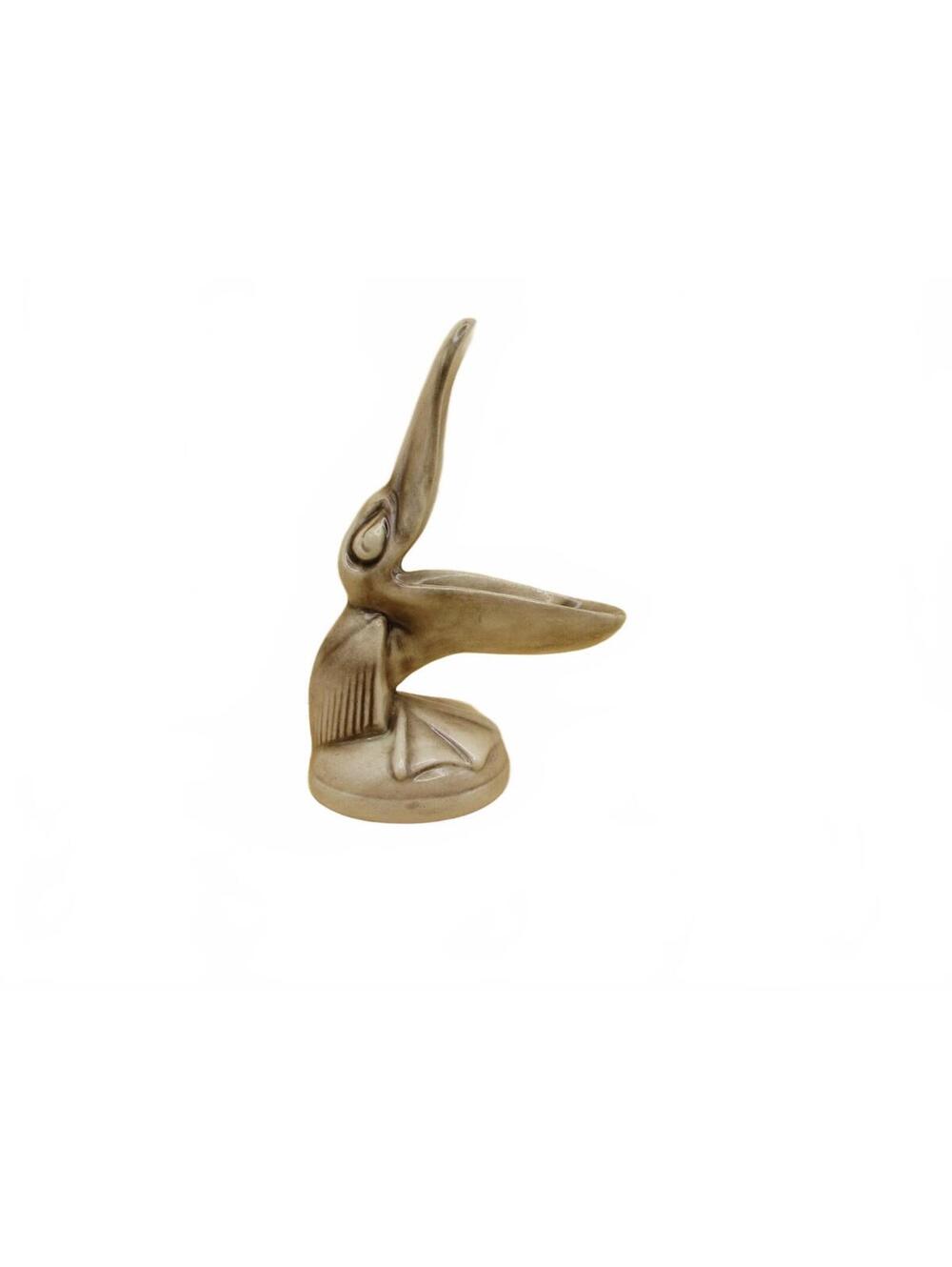 Vintage Ceramic Pelican Figurine Coastal Candle Votive Holder